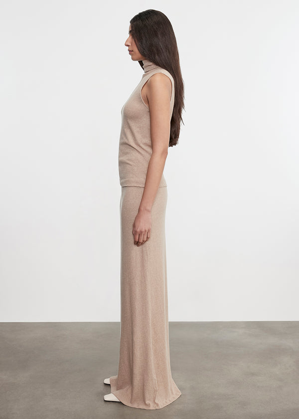 Enza Costa Cashmere Sleeveless Halter Khaki