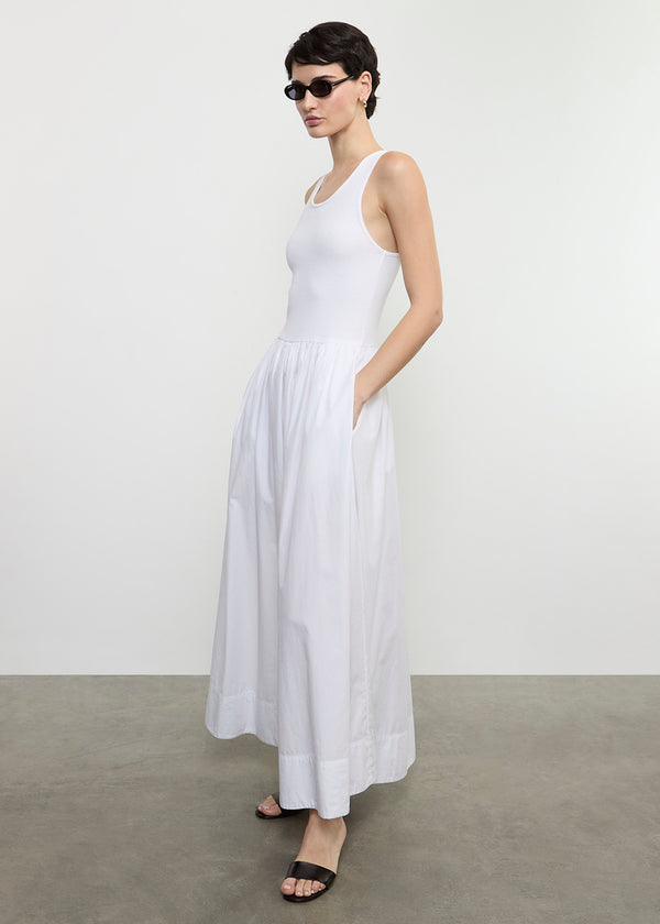 Enza Costa Cotton Resort Tank Dress White