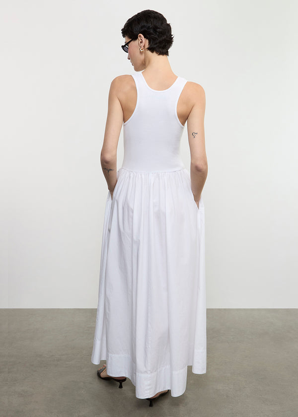 Enza Costa Cotton Resort Tank Dress White
