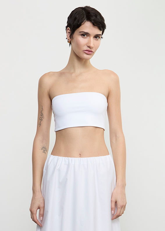 Enza Costa Essential Bandeau Top White