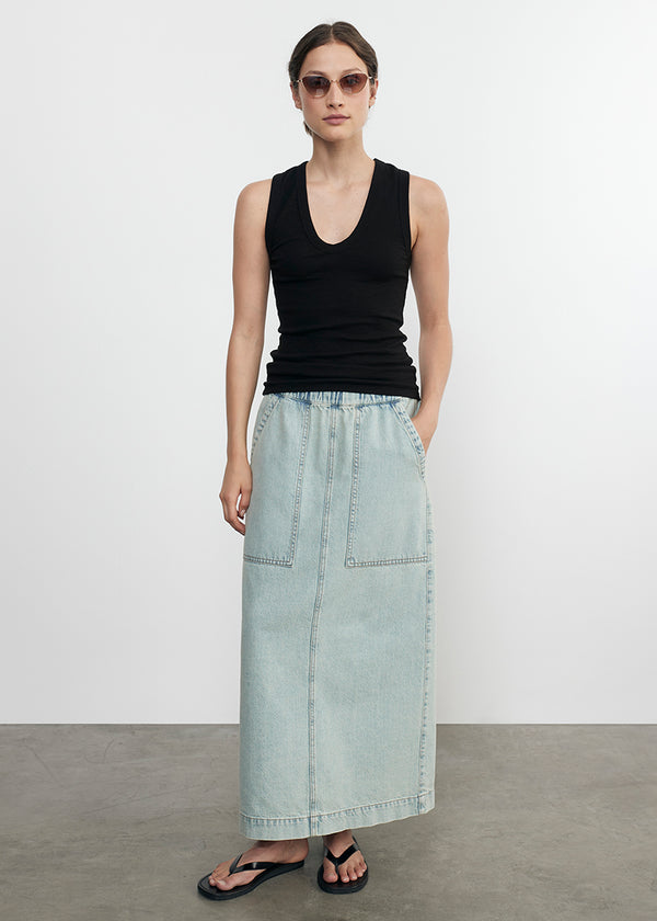 Enza Costa Essential Sleeveless U Black