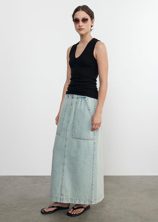 Enza Costa Essential Sleeveless U Black