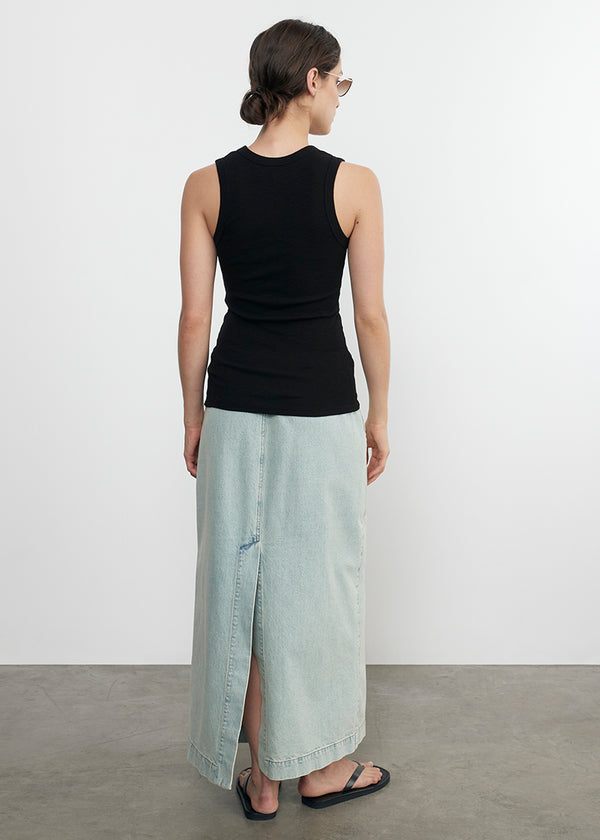 Enza Costa Essential Sleeveless U Black