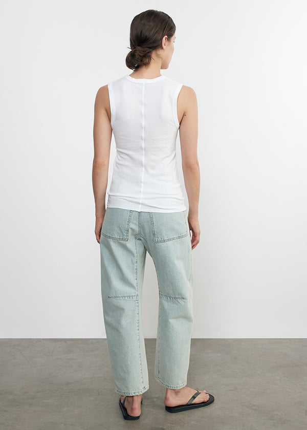 Enza Costa Essential Sleeveless U White