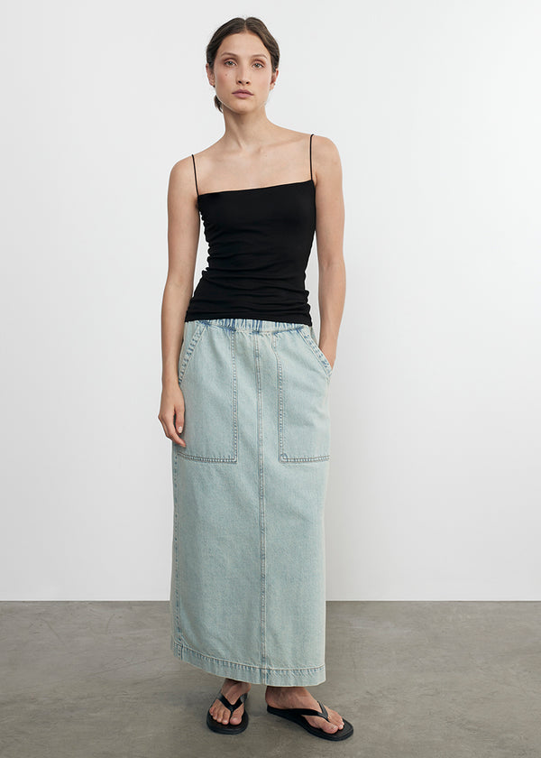 Enza Costa Essential Strappy Tank Black