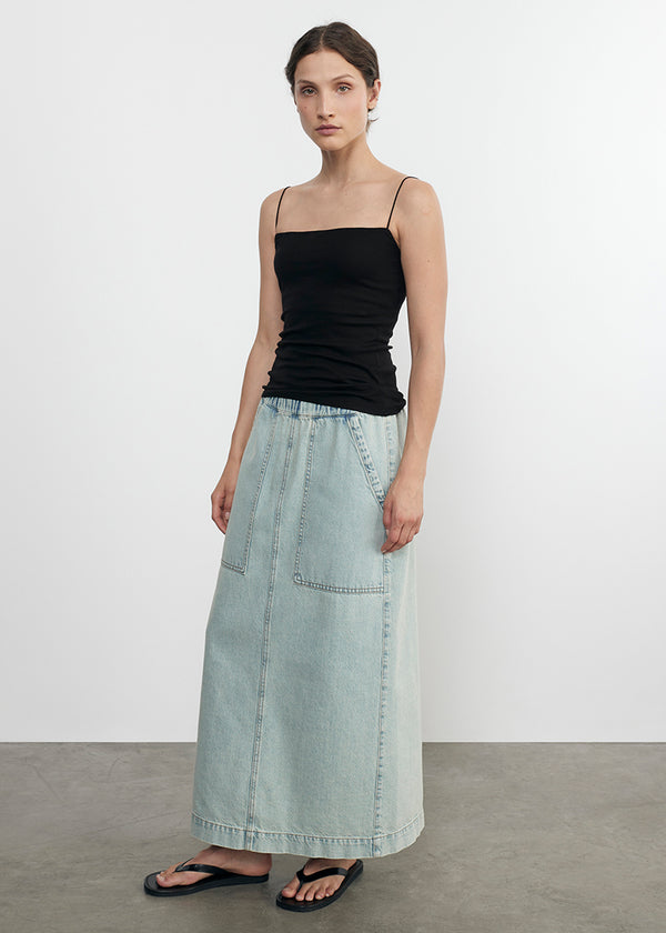 Enza Costa Essential Strappy Tank Black