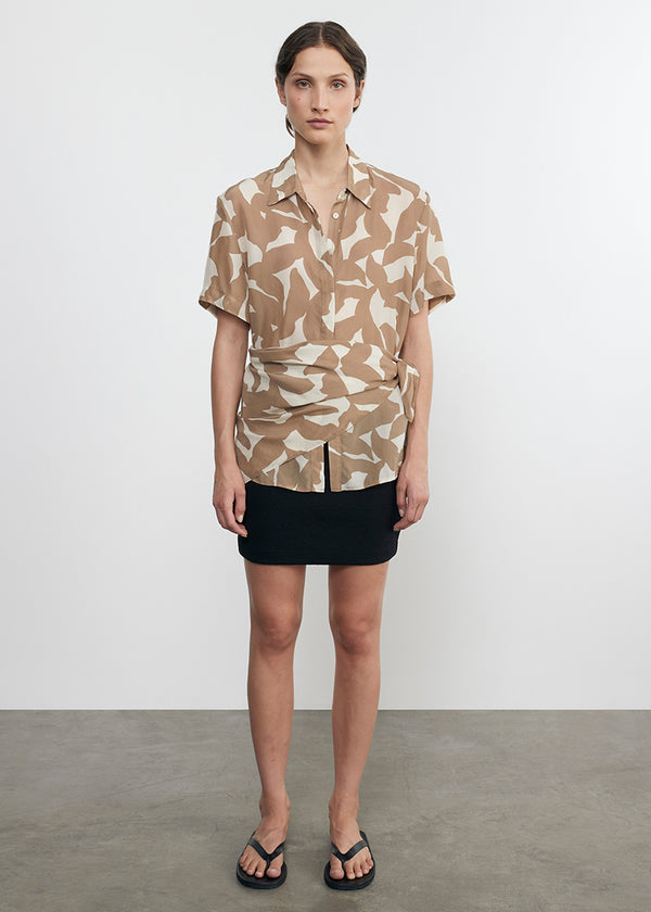 Enza Costa Jacquard Mini Skirt Black