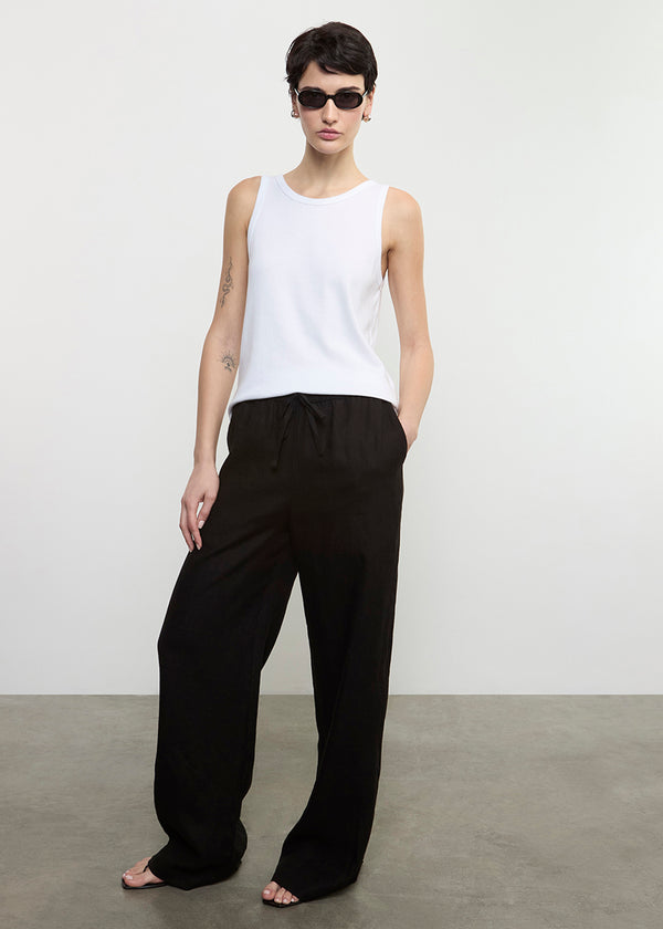 enza costa Linen Resort Pant Black