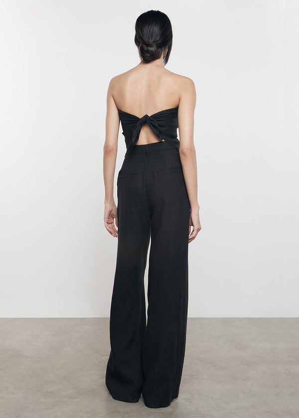 Enza Costa Linen Trouser Black