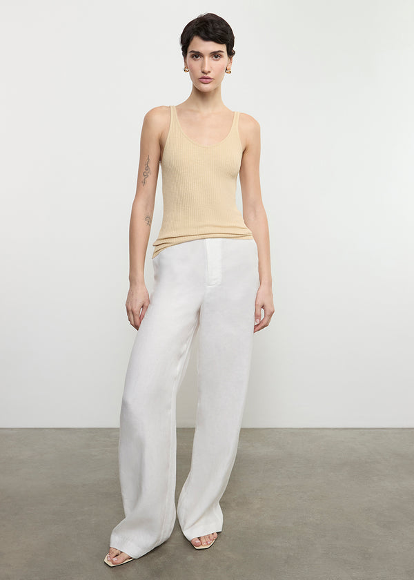 enza costa Military Rib Slim Tank Blonde