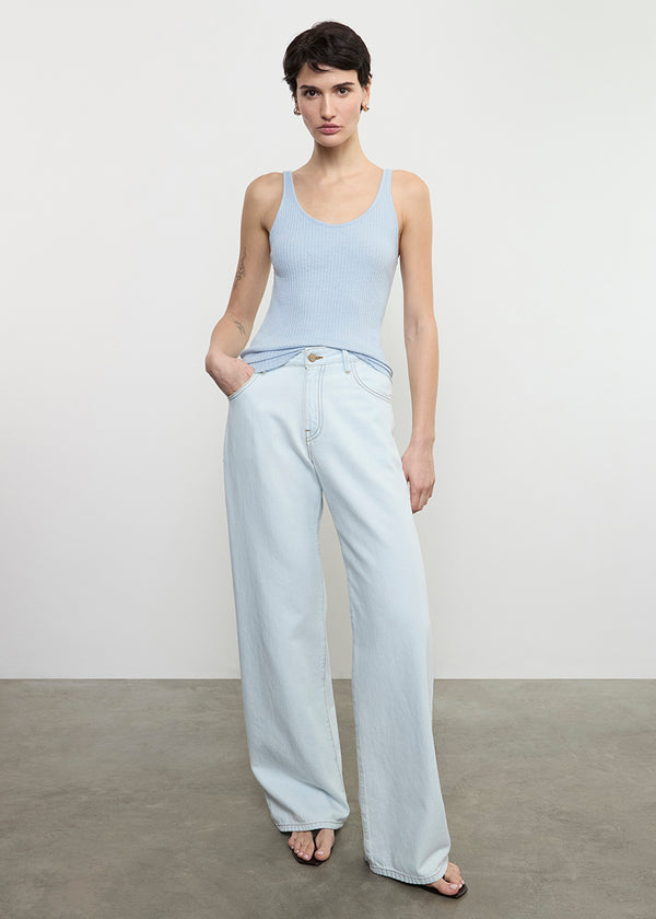 enza costa Military Rib Slim Tank Sky