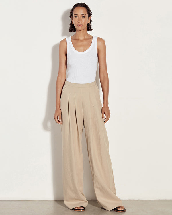 Enza Costa Pointelle Knit Tank White