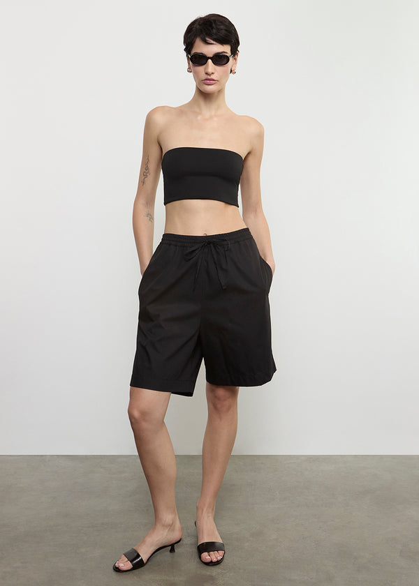 Enza Costa Poplin Resort Short Black