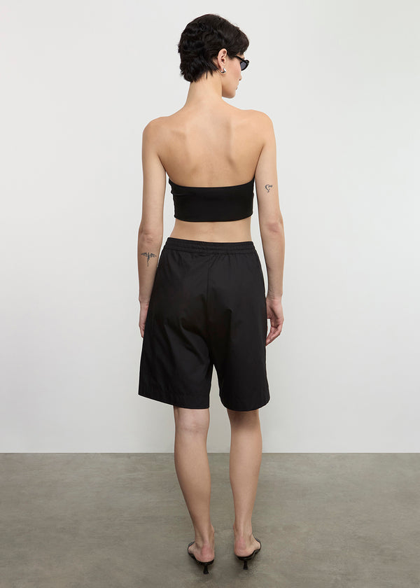 Enza Costa Poplin Resort Short Black