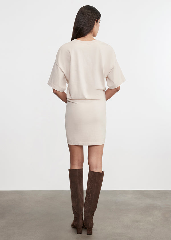 Enza Costa S/S Supima Curve Mini Dress Parchment