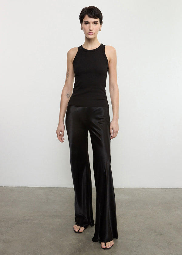 enza costa Satin Bias Cut Pant Black