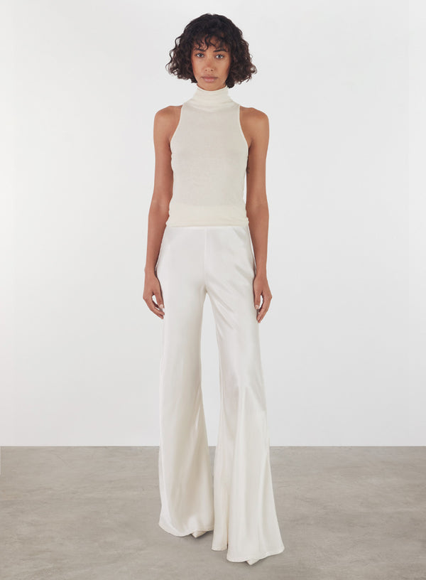 enza costa Satin Bias Cut Pant Cloud