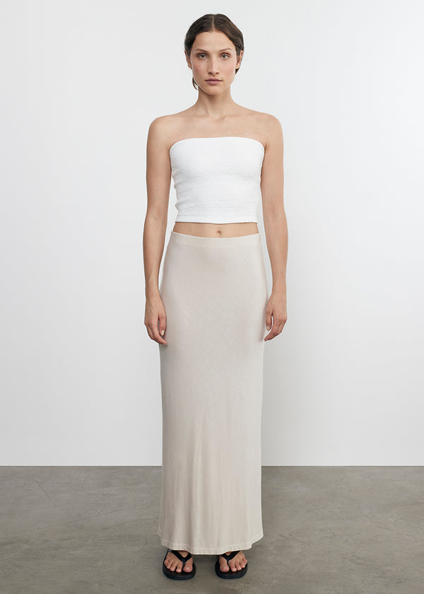 Enza Costa Silk Jersey Bias Skirt Canvas