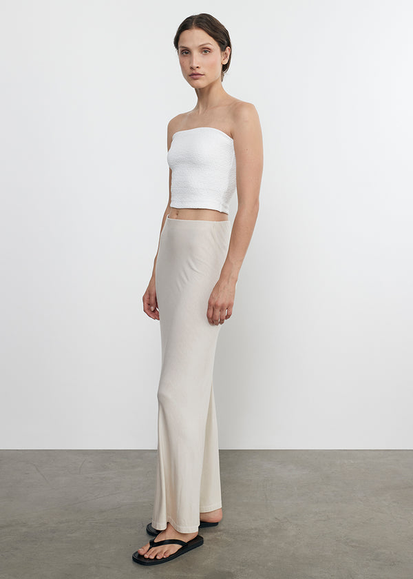 Enza Costa Silk Jersey Bias Skirt Canvas