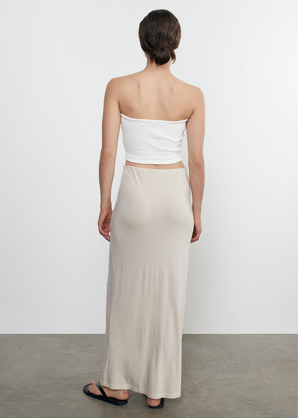 Enza Costa Silk Jersey Bias Skirt Canvas