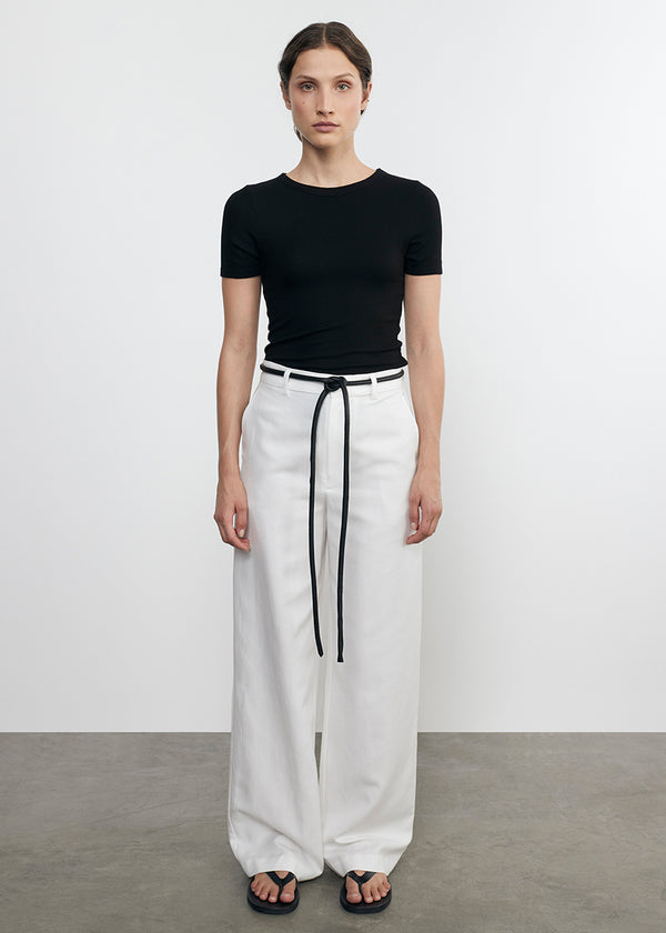 Enza Costa Silk Rib Essential S/S Black