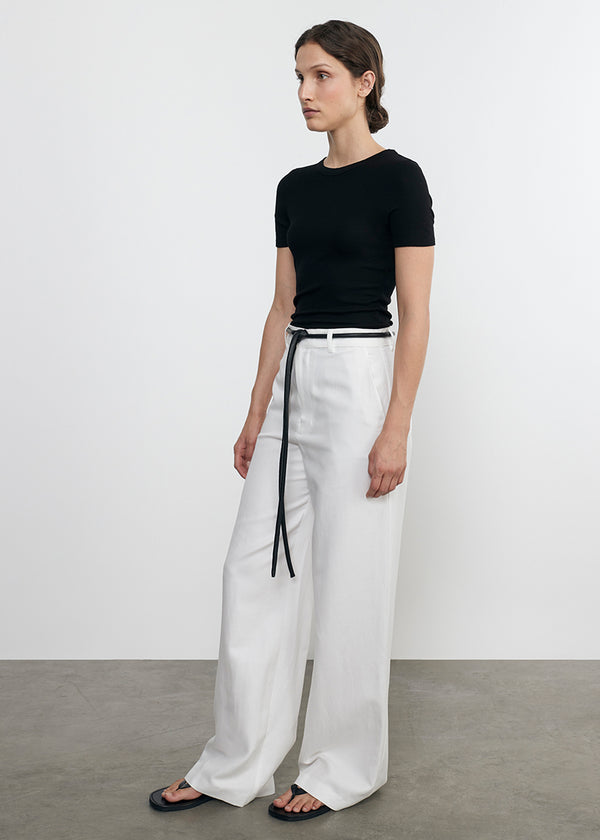 Enza Costa Silk Rib Essential S/S Black