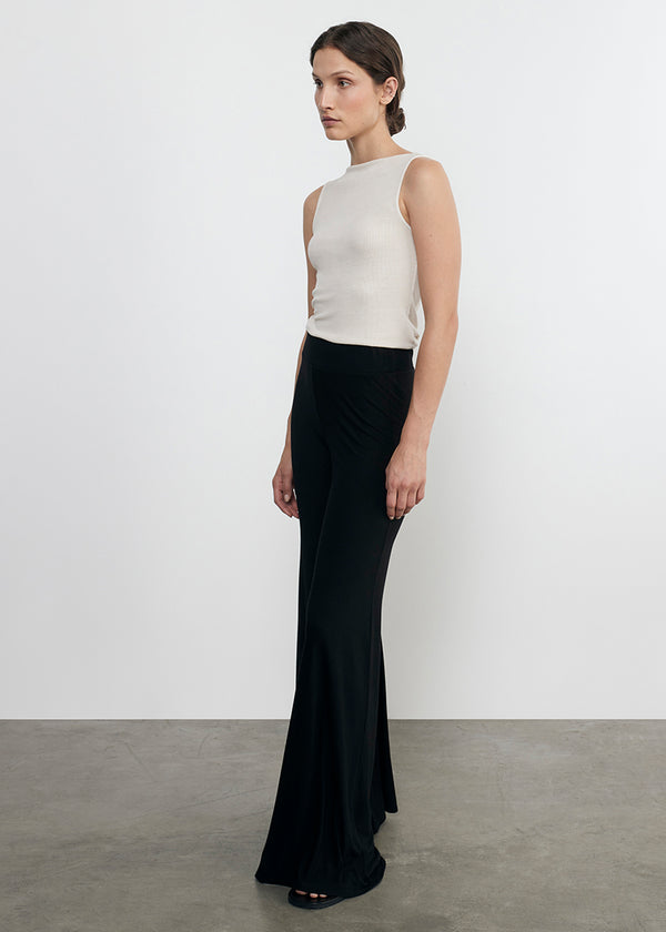 Enza Costa Silk Rib Sleeveless Boatneck Canvas