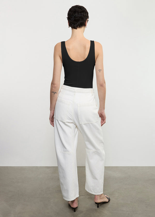 Enza Costa Silk Rib Tank Black