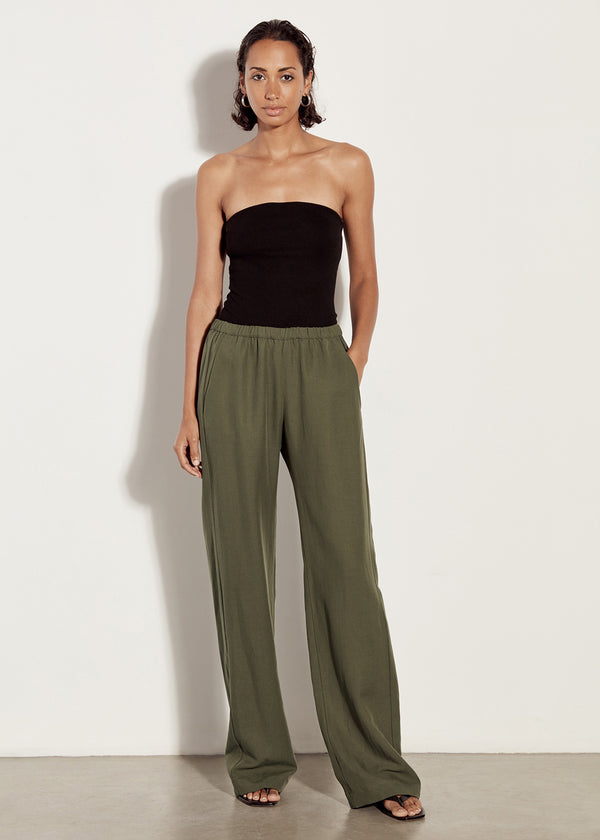 Enza Costa Silk Rib Tube Top Black