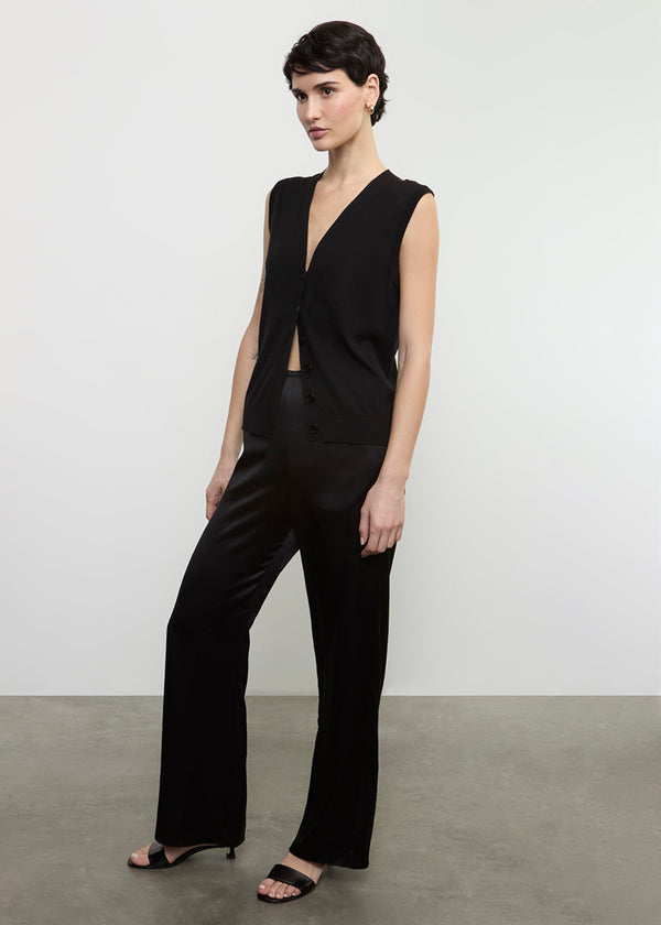 Enza Costa Silk Satin Pantlet Black