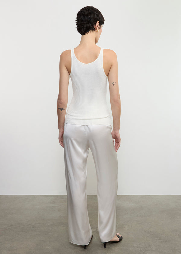 Enza Costa Silk Satin Pantlet Off White