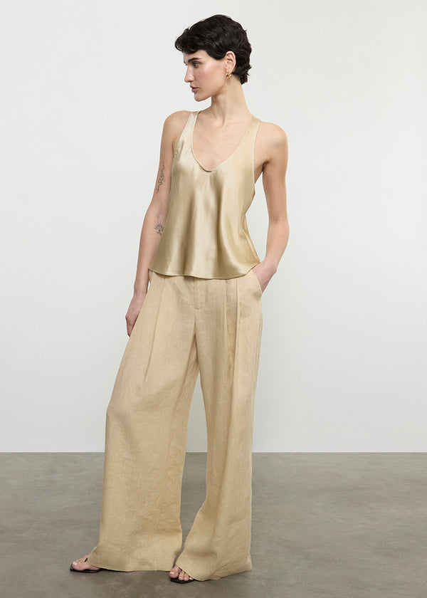 Enza Costa Silk Satin Tank Blonde