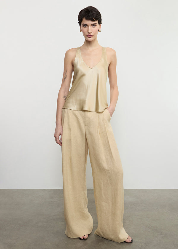 enza costa Silk Satin Tank Blonde