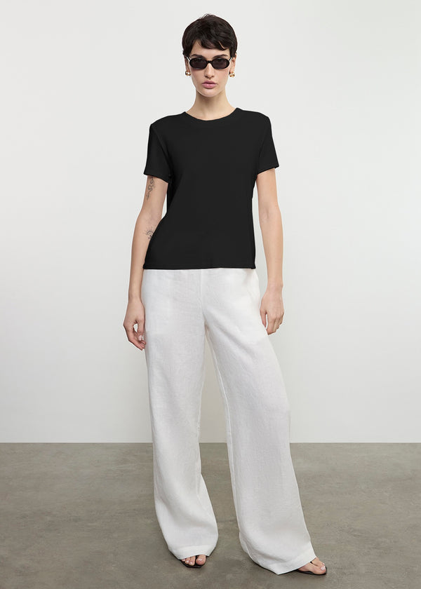 Enza Costa Supima Cotton Essential S/S Black