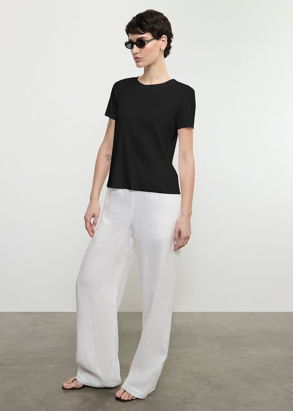 Enza Costa Supima Cotton Essential S/S Black