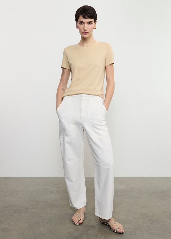 Enza Costa Supima Cotton Essential S/S Sand