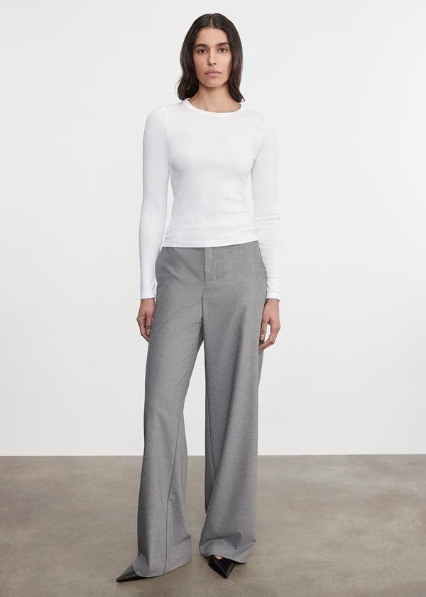 Enza Costa Supima Cotton New Classic L/S Tee White