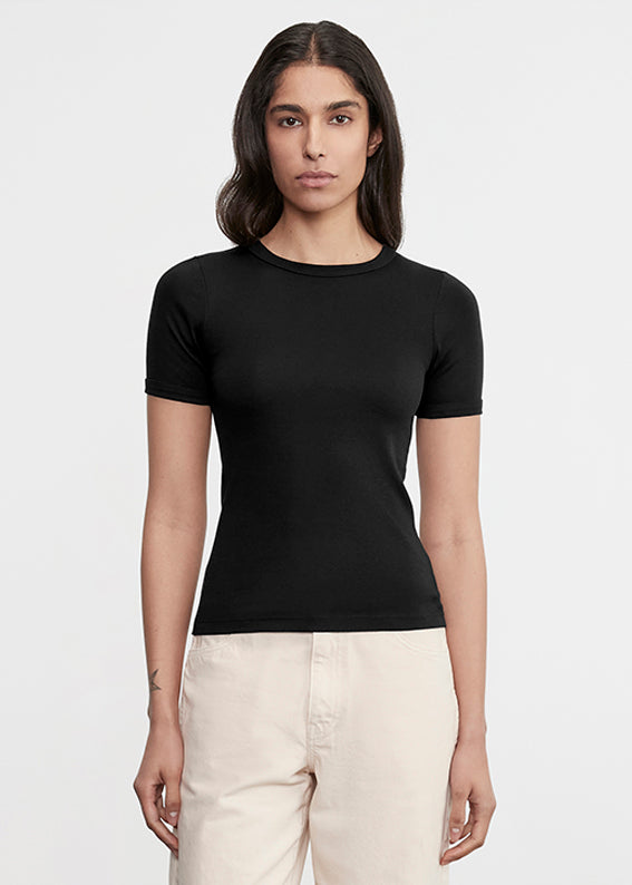 Enza Costa Supima Cotton New Classic S/S Tee Black