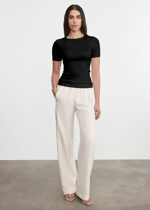 Enza Costa Supima Cotton New Classic S/S Tee Black