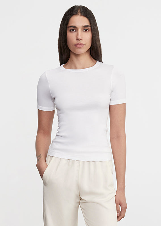 Enza Costa Supima Cotton New Classic S/S Tee White