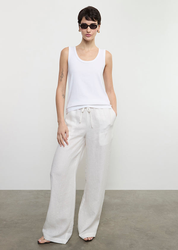 Enza Costa Supima Cotton U White