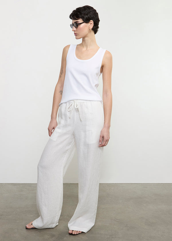 Enza Costa Supima Cotton U White