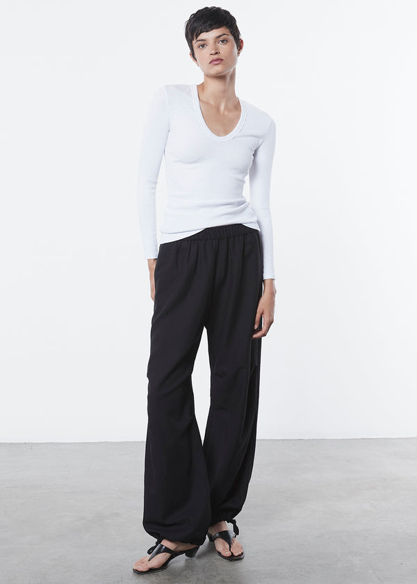 Enza Costa Textured Knit L/S U White