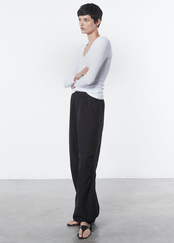 Enza Costa Textured Knit L/S U White