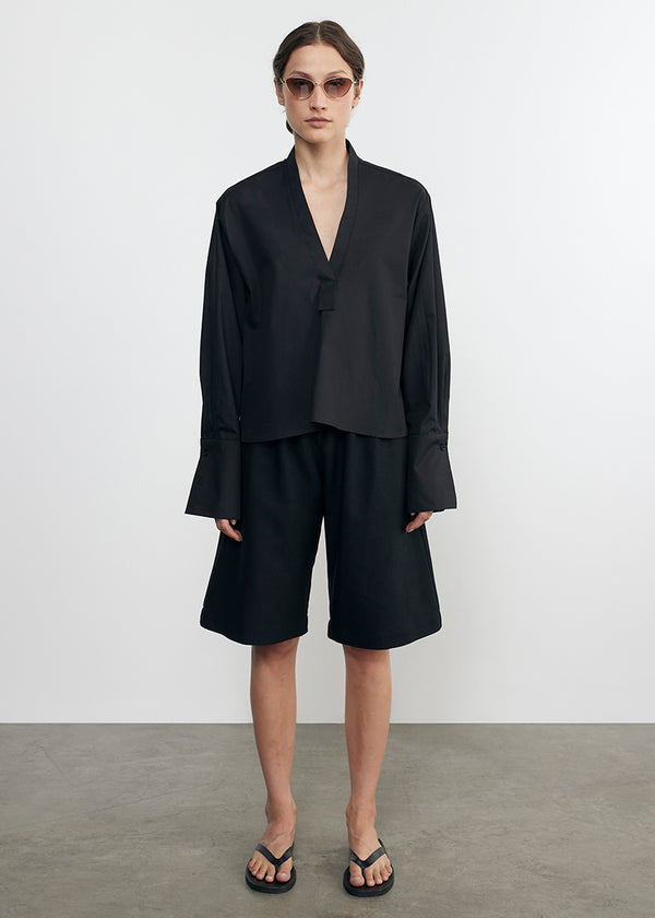 Enza Costa Twill Bermuda Short Black