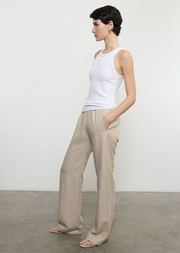Enza Costa Twill Everywhere Pant Stone