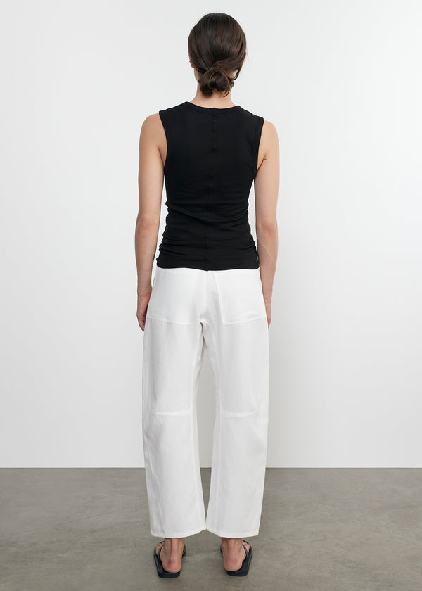 Enza Costa Twill Work Pant Off White