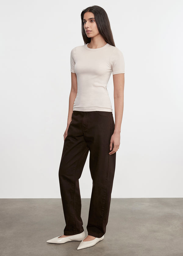 Enza Costa Supima Cotton New Classic S/S Tee Parchment