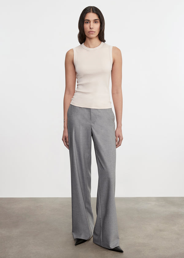 Enza Costa Supima Cotton New Classic Sleeveless Tee Parchment