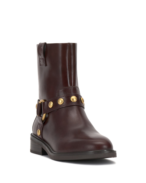 Enzo Angiolini Amais Moto Bootie Rich Mahogany